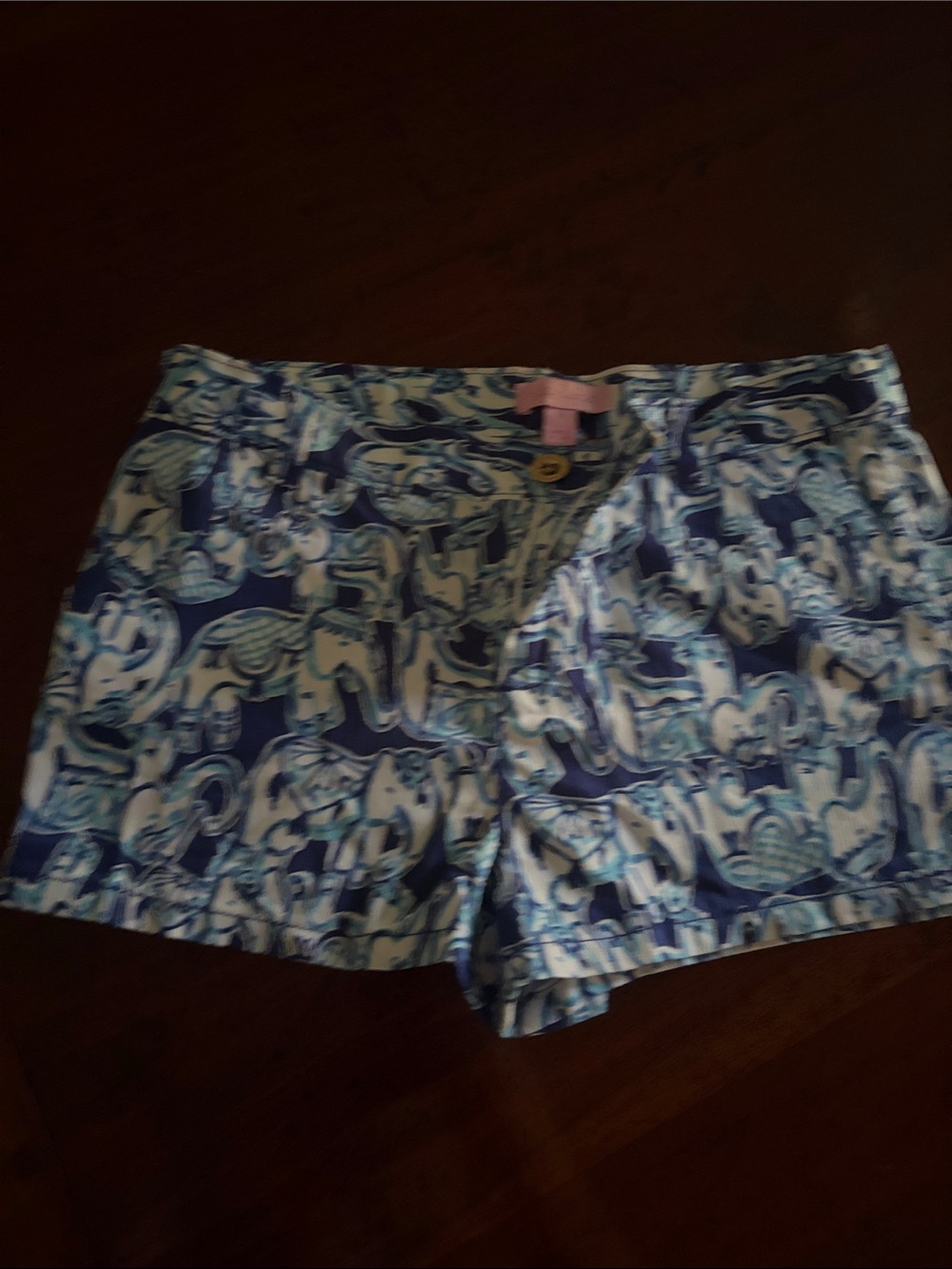 Blue & White Printed Girl’s Shorts Elephants size 14 girls